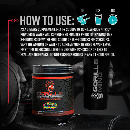 Gorilla Mode Nitric 2.0 Stim Free Pre-Workout