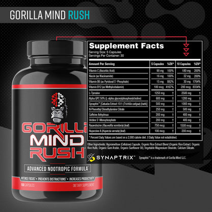 Gorilla Mind Rush A Potent Nootropic